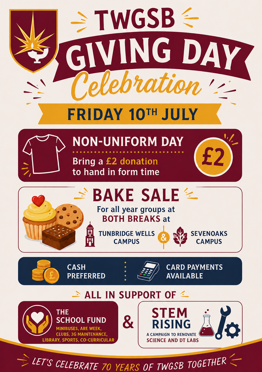 Giving day celebration poster 10th july